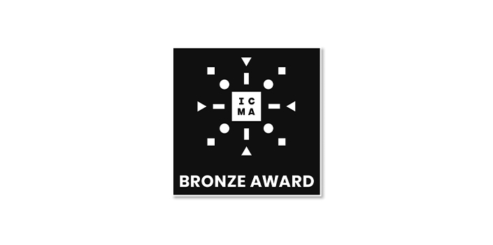 Auszeichnung/Award mit dem ICMA-Bronze-Award für die LOFTAGENTUR